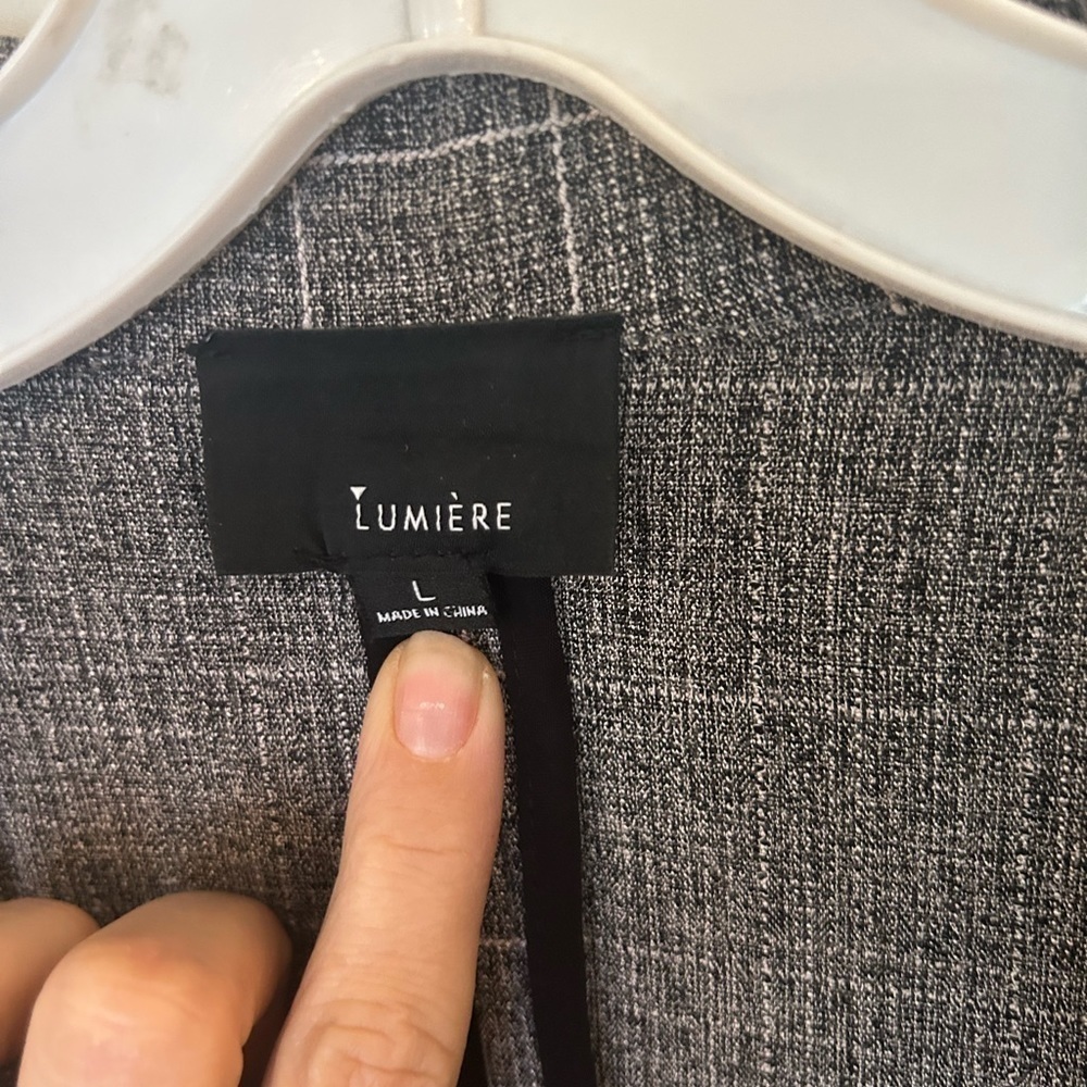 Lumiere Large Gray, Long Line, Open Front Jacket … - image 3